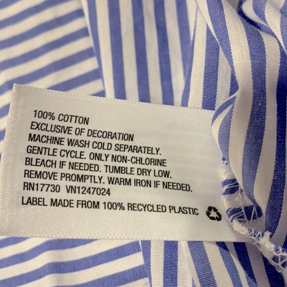 VINEYARD Vines x Target Striped Midi Skirt Navy/White Pockets Women's Size Small - Picture 7 of 9